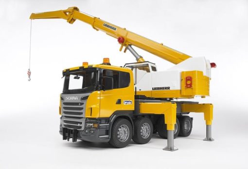 BRUDER 3570 Žlutý JEŘÁB SCANIA R - LIEBHERR