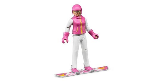 BRUDER 60420 Figurka snowboardistka s příslušenstvím