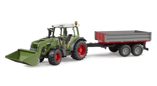 BRUDER 2182 Zelený TRAKTOR FENDT VARIO 211 s čelním nakladačem a valníkem