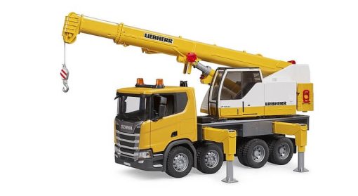 BRUDER 3571 Autojeřáb Scania Super 560R Liebherr se světelným a zvukovým modulem