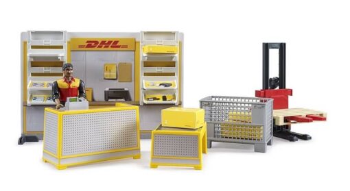 BRUDER 62251 bworld DHL shop s paletovým vozíkom